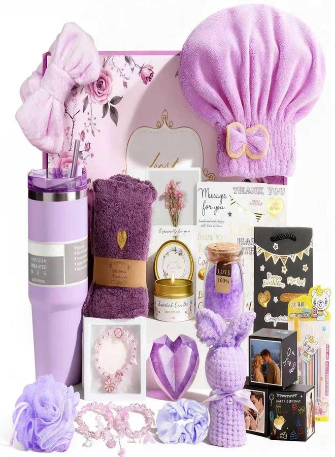 CLTTCLLCT Birthday Valentines Day Gifts for Her, 21PCS DIY Photo Pop Up Box Get Well Soon Gifts Baskets for Women, Spa Care Package After Surgery Feel Better Inspirational Mother's Day Gift for Mom Wife Grandma - Image 1